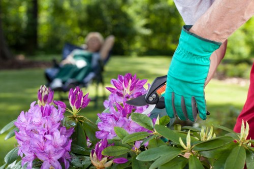 Garden booking and quotation paperwork for landscaping services